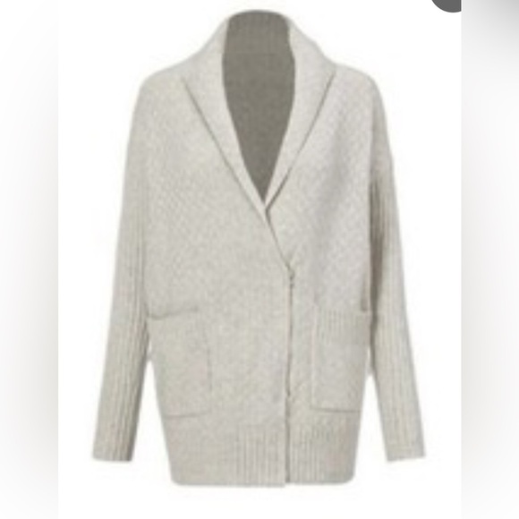 Cabi Women's Gray Heather Oatmeal Zip Cardigan Style Size XXS Oversized - Picture 1 of 8